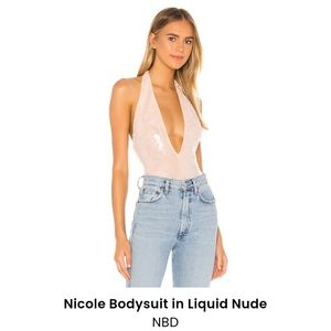 NBD Nicole Bodysuit in Liquid Nude